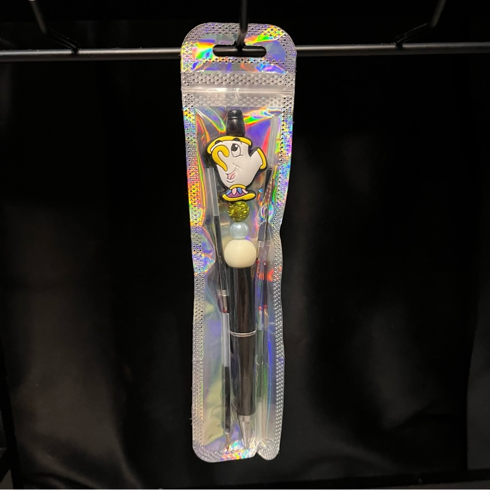 Chip Cartoon Character Black Focal bead Pen